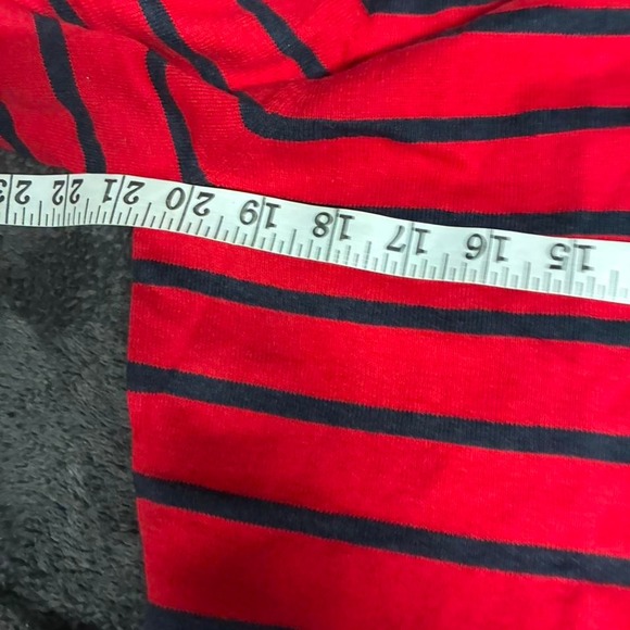 Y2K Aeropostale red and navy striped long sleeve sweatshirt#stripes - Picture 4 of 5